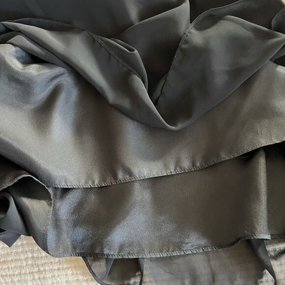 Laundry By Design One Shoulder Mini Dress Women Sz 6 Black Pleated Party Prom - Picture 12 of 15